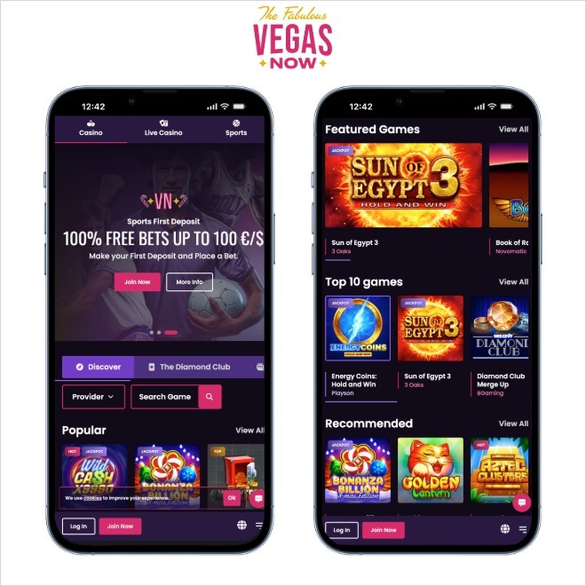vegasnow screenshot on mobile
